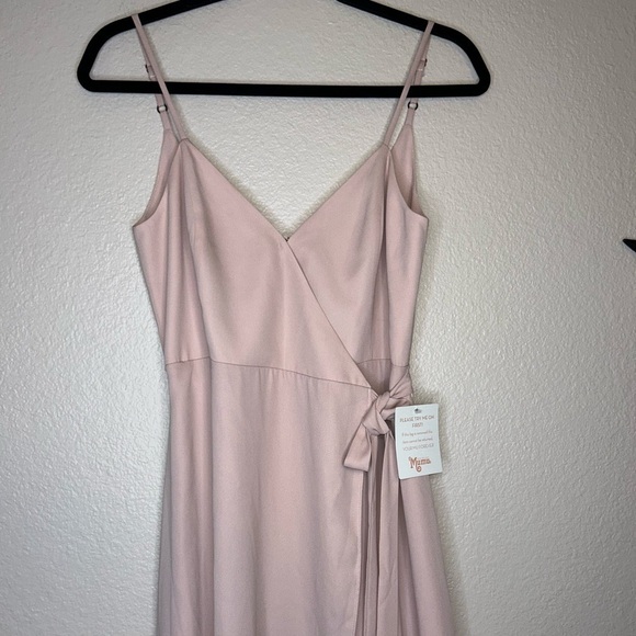 SHOW ME YOUR MUMU Mariah Wrap Dress Dusty Blush Size XS NEW - Picture 6 of 13